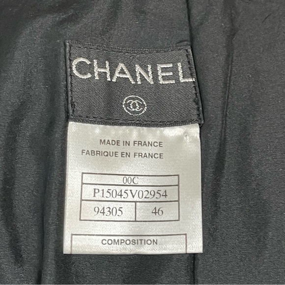 Chanel Black Wool Silk Lined Skirt 00C P15045V02954 Size 46 Made in France VTG - Picture 6 of 13